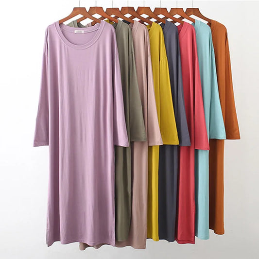 Winter Nightdress Women Cotton Nightgown Comfortable Loose