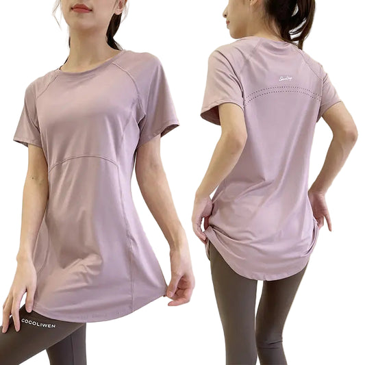 Shop Sleek Women's Yoga Fitness T-shirt