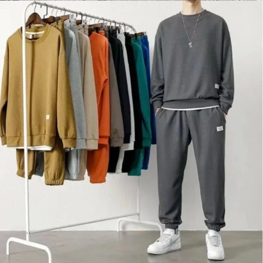 Men's 2 pc Suit Sets Casual Sweatshirt and Pants for Sports HoodieTrousers Set