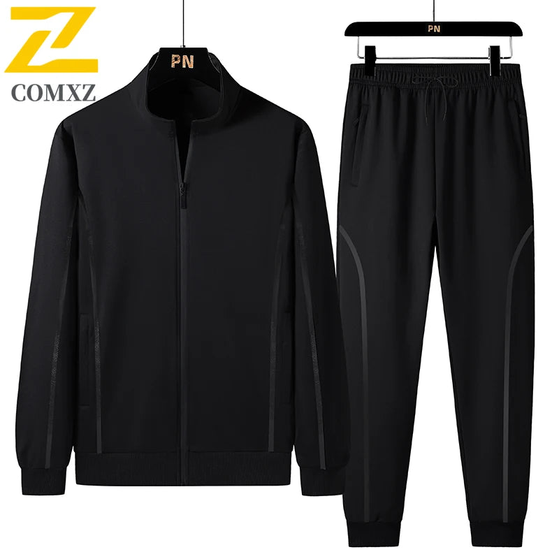 2025 Fashion Men's Tracksuit Autumn Jogging Fitness Set 2-piece Jacket+sports Pants Set Casual Men Windproof Sportswear