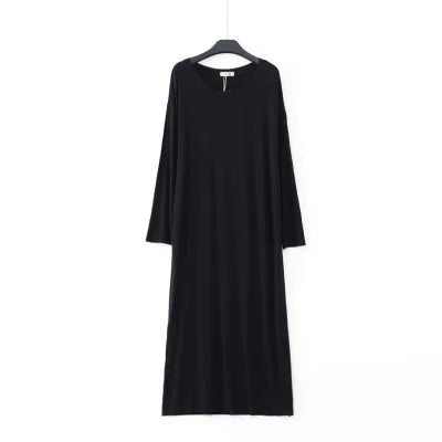 Winter Nightdress Women Cotton Long Sleeve Nightgown Comfortable Loose Sleepwear Spring Autumn Night Shirt