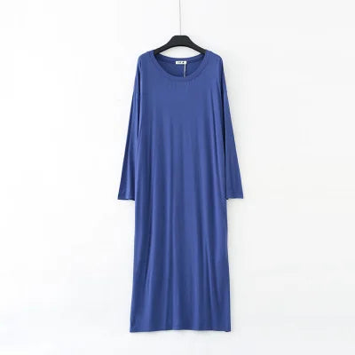Winter Nightdress Women Cotton Long Sleeve Nightgown Comfortable Loose Sleepwear Spring Autumn Night Shirt