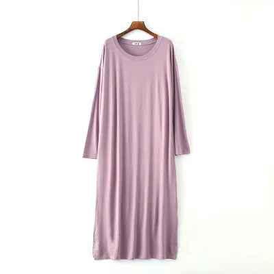 Winter Nightdress Women Cotton Long Sleeve Nightgown Comfortable Loose Sleepwear Spring Autumn Night Shirt