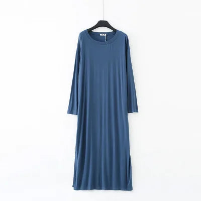 Winter Nightdress Women Cotton Long Sleeve Nightgown Comfortable Loose Sleepwear Spring Autumn Night Shirt