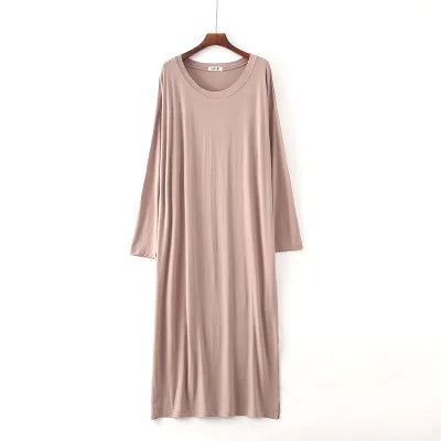 Winter Nightdress Women Cotton Long Sleeve Nightgown Comfortable Loose Sleepwear Spring Autumn Night Shirt