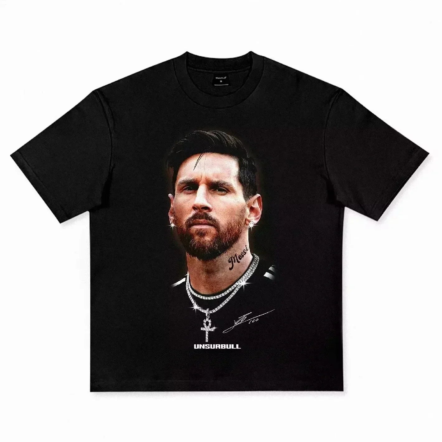 Lionel Messi Cristiano Ronaldo Neymar Jr Custom Printed Shirt Graphic T-Shirts Men (Imported)