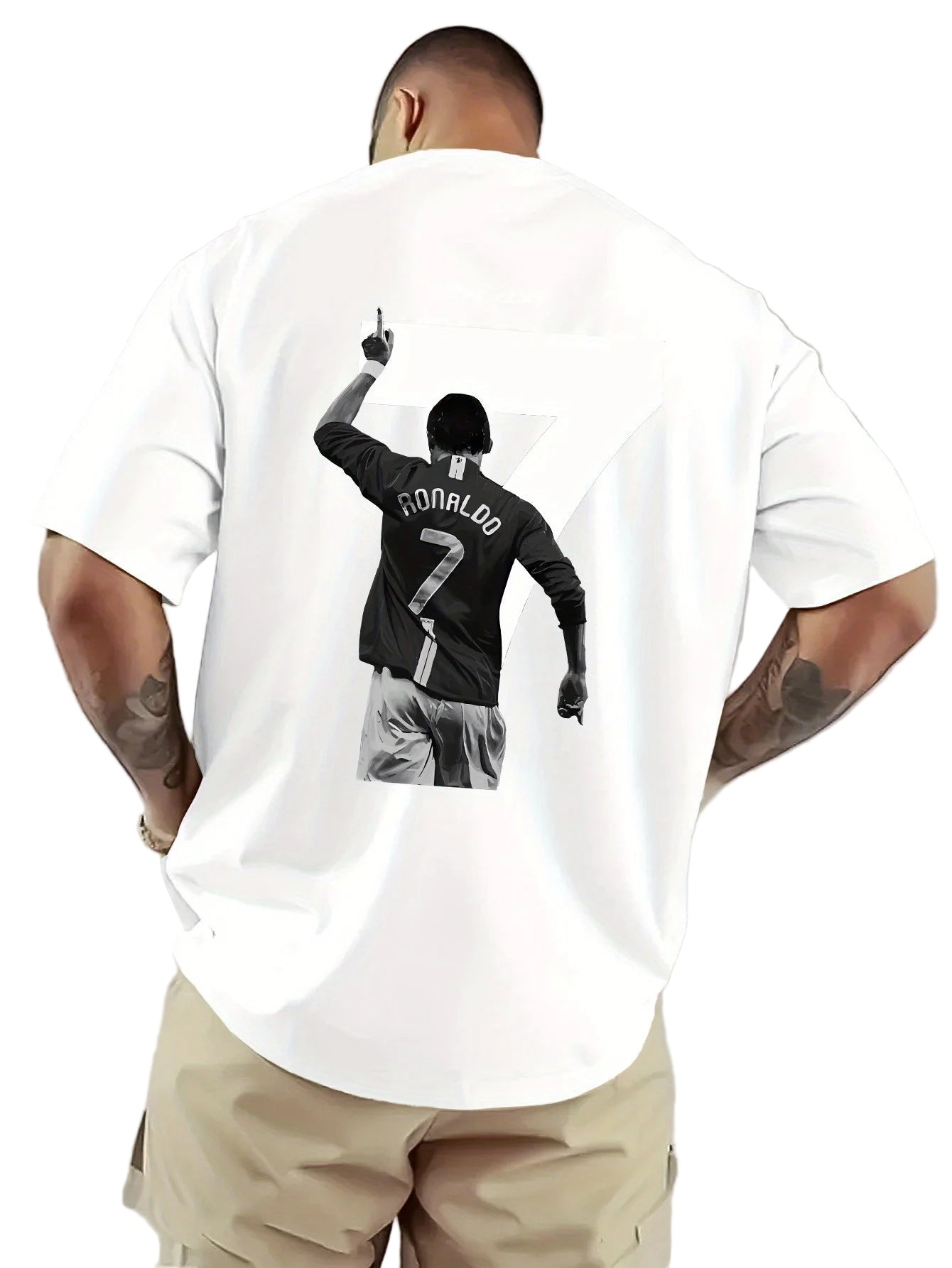 Shop Sleek Mens CR 7 Ronaldo Graphic Back