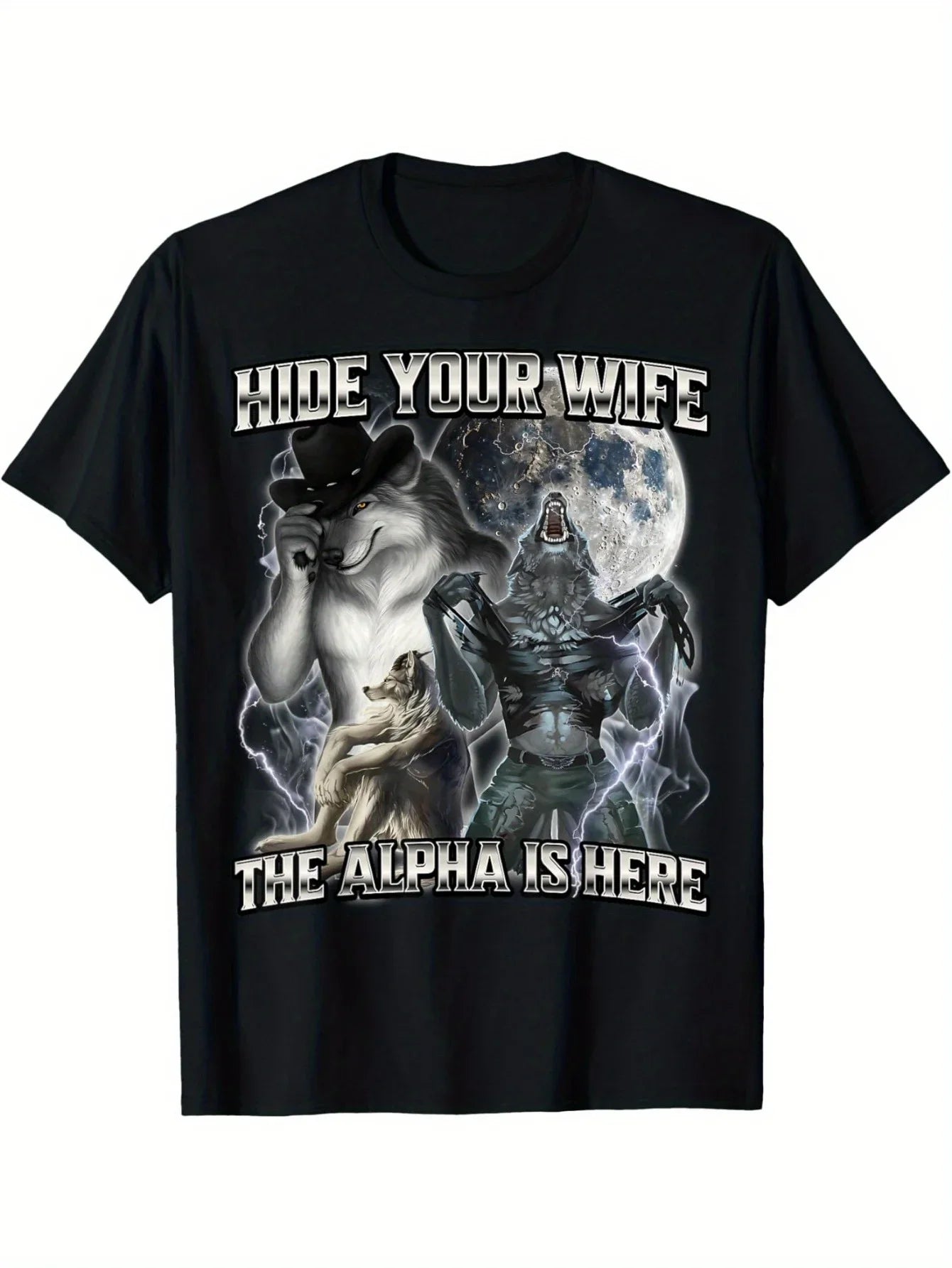 Men's Hide Your Wife Alpha Comes T-shirt Comfortable Breathable Outdoor Women Clothing Graphic T Shirts Streetwear Gothic Short Sleeve