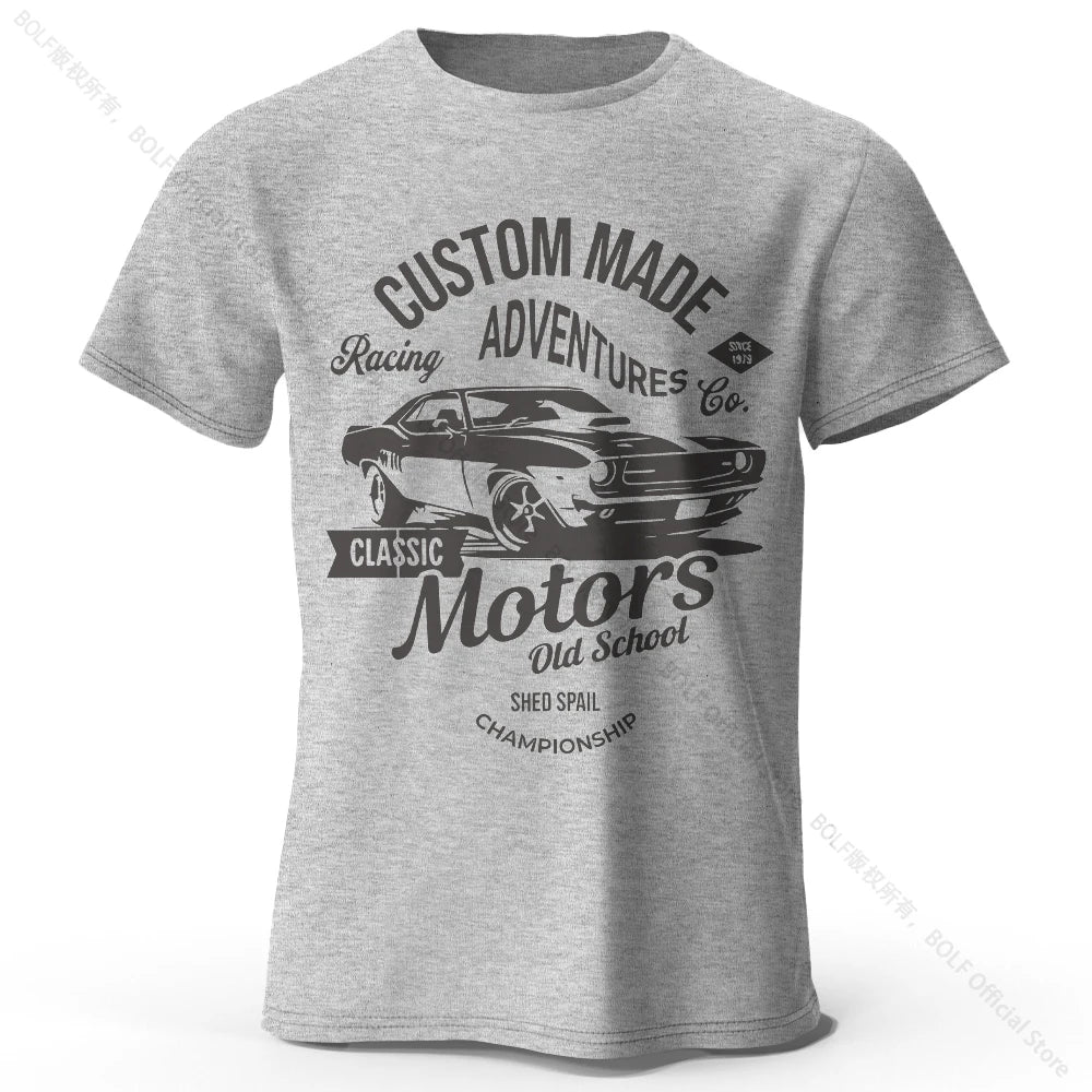 Men's Motors Printed T-Shirt 100% Cotton  Vintage