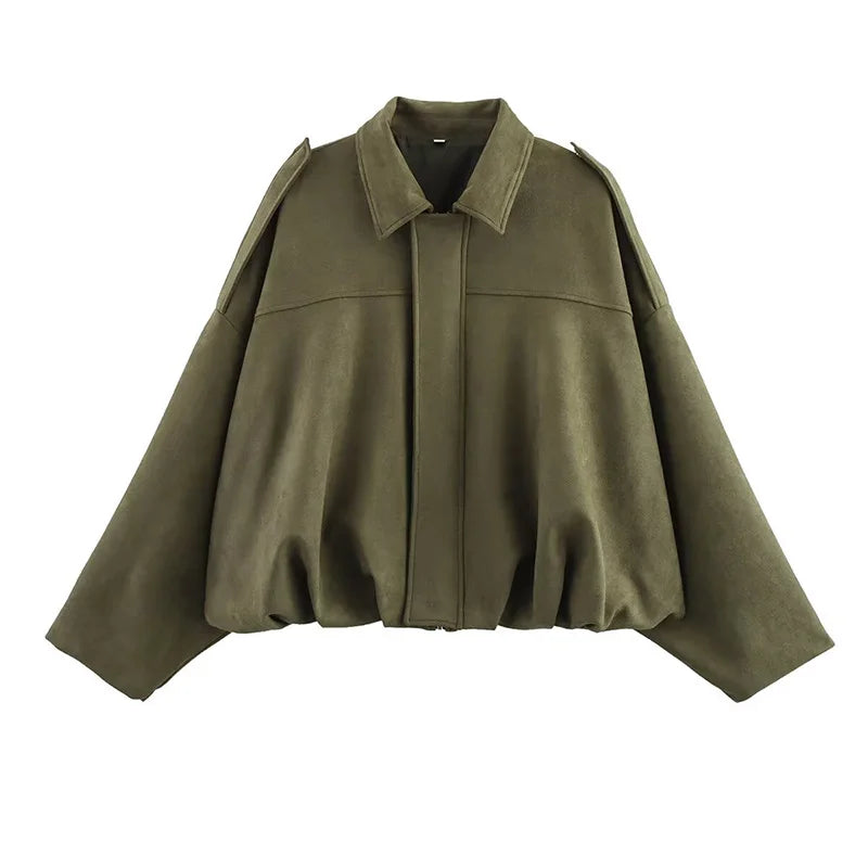 Autumn Winter Loose Jackets Coats for Women Fashion Turn-down Collar Long Sleeve Coats Casual Female Outerwear Chic Tops