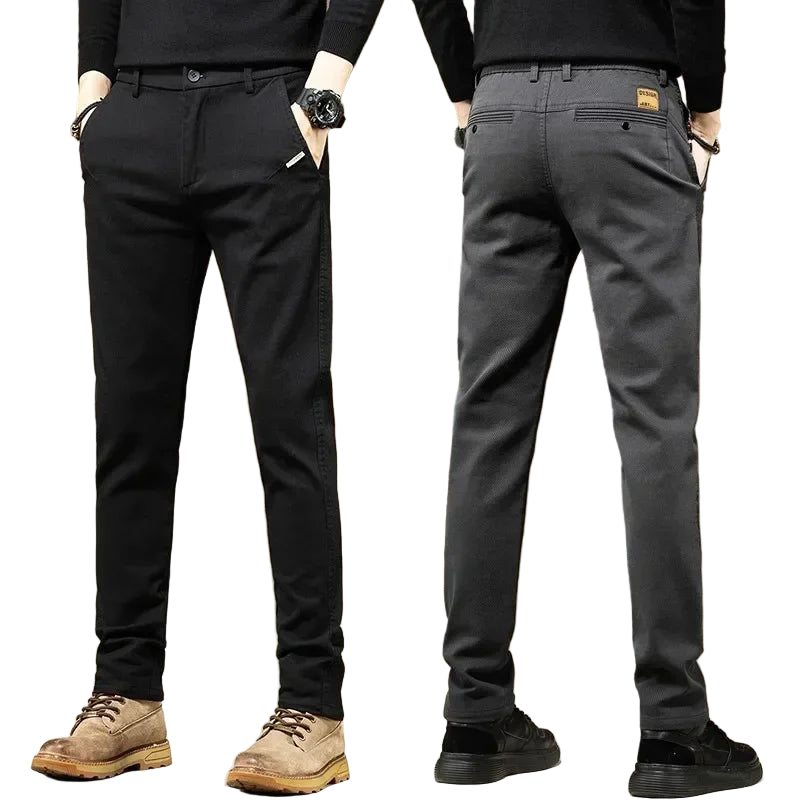 Men's Pants Casual Cotton Straight Business Work Pants High Quality