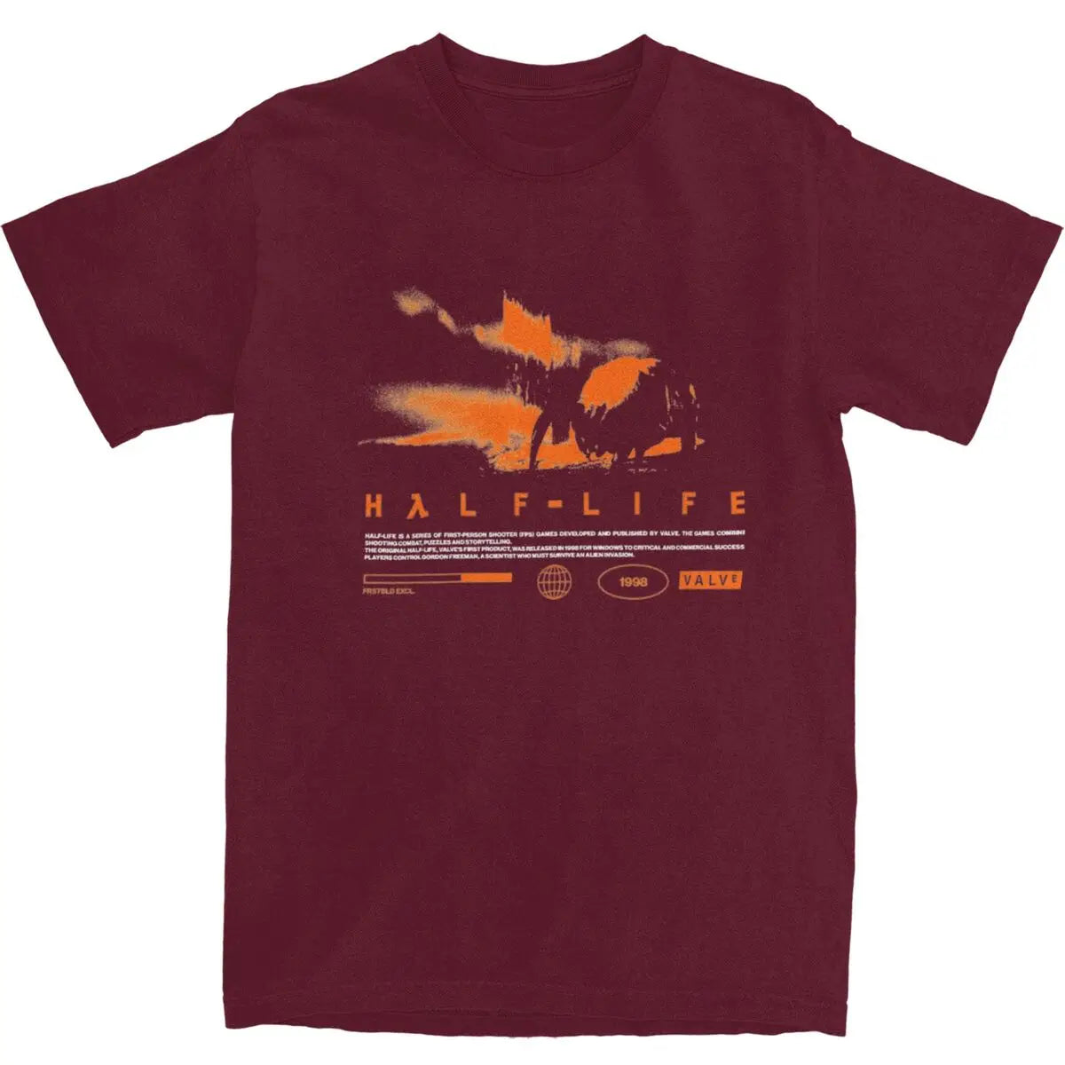 Men T Shirt Videogames HALFS LIFES V3
