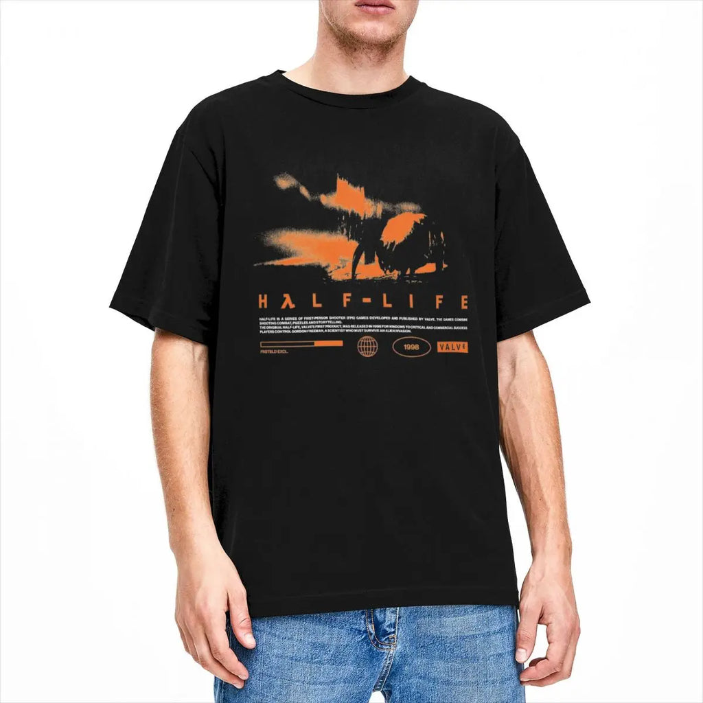 Men T Shirt Videogames HALFS LIFES V3
