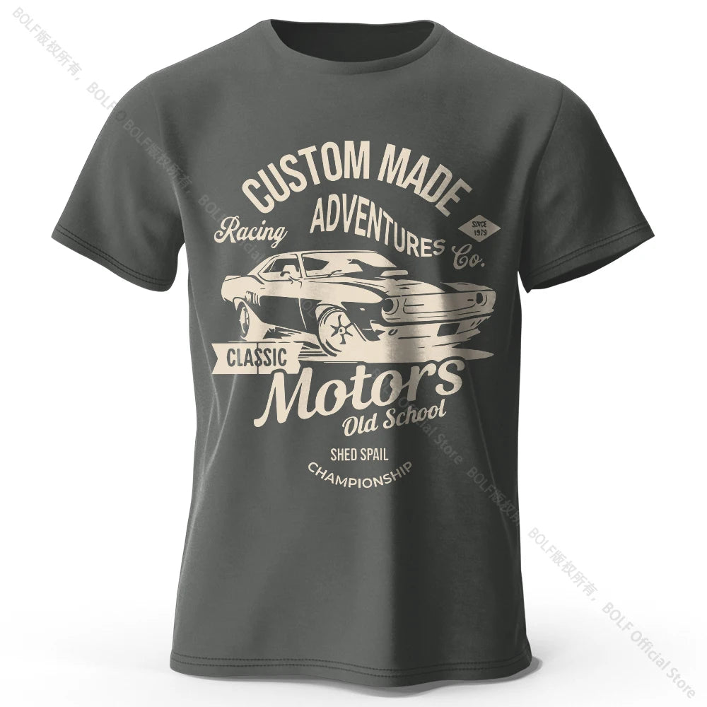 Men's Motors Printed T-Shirt 100% Cotton  Vintage