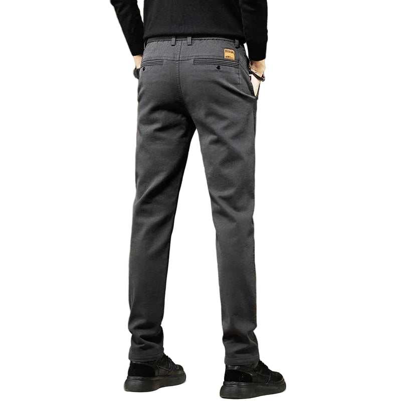 Men's Pants Casual Cotton Straight Business Work Pants High Quality