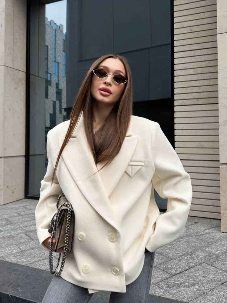 2025 Winter Premium Silk Wool Jacket Fashion Coat Women's