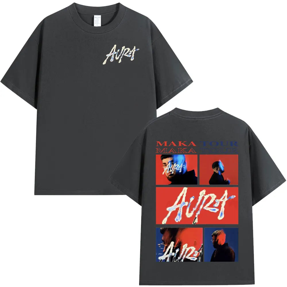Men's/women's t shirts Rapper Maka Aura 2025 Tour Merch
