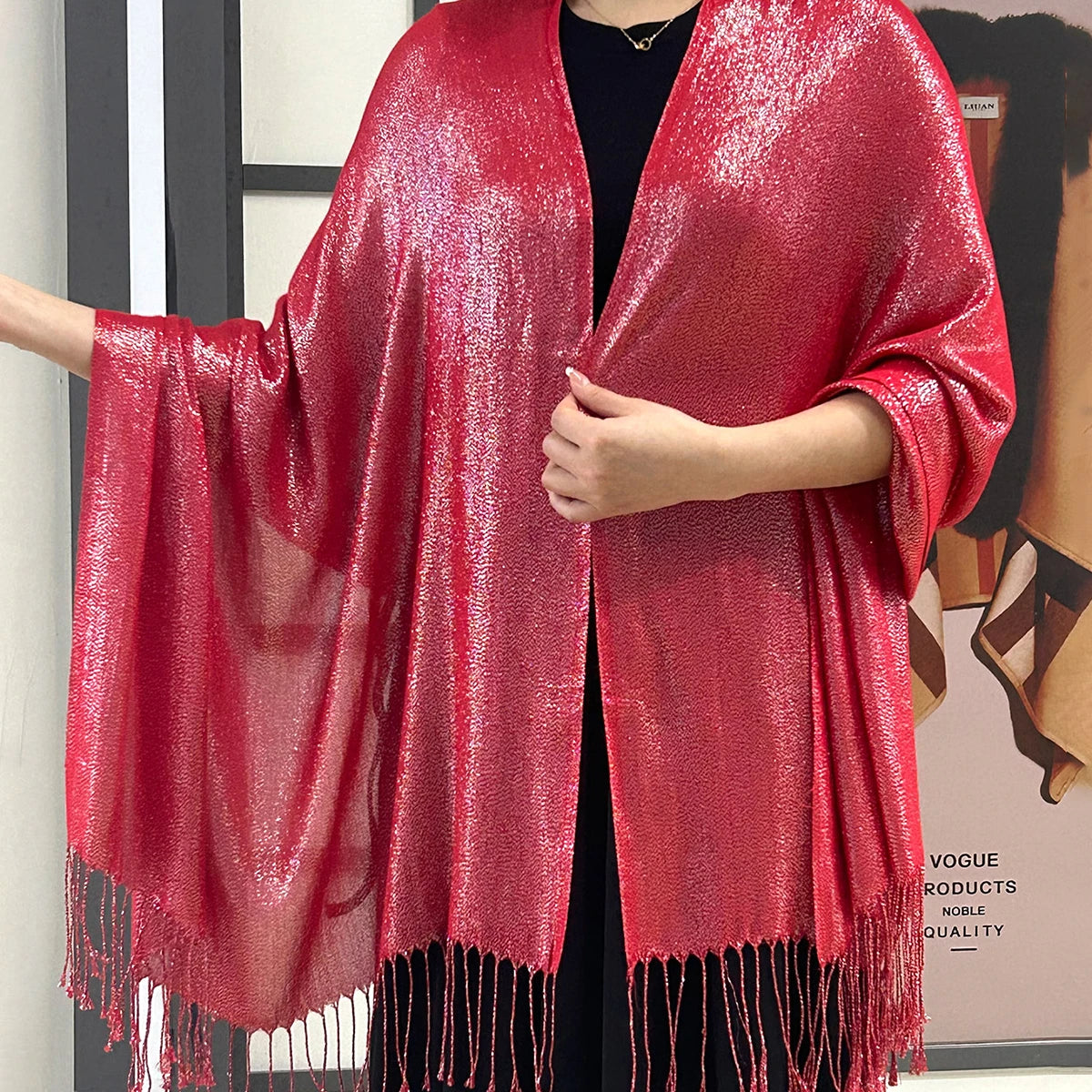 Women's shawl Winter /summer female flow Sue silver silk dance dinner party scarf