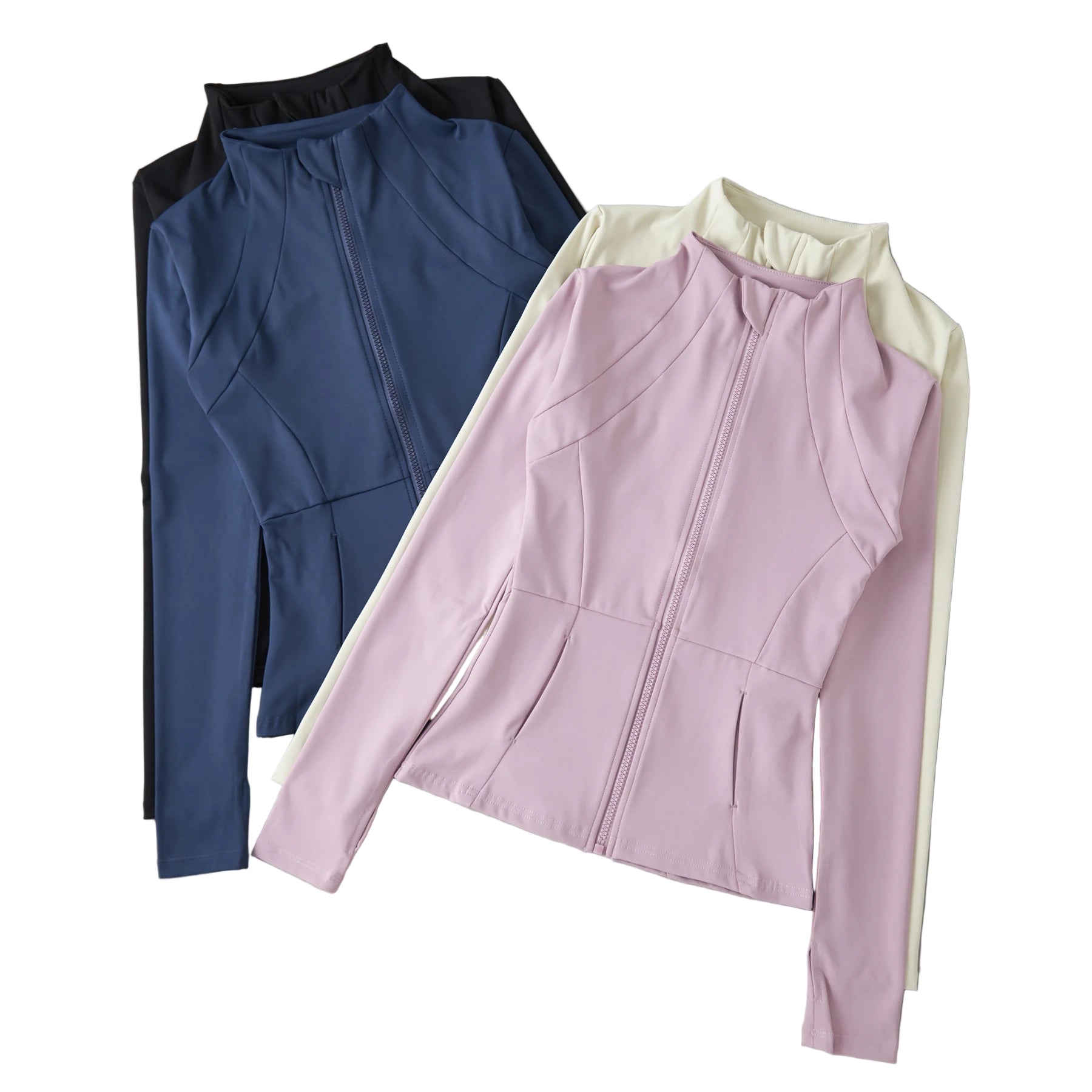 Shop Sleek zippers Yoga Slim Jackets Woman