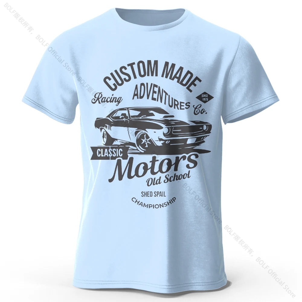 Men's Motors Printed T-Shirt 100% Cotton  Vintage