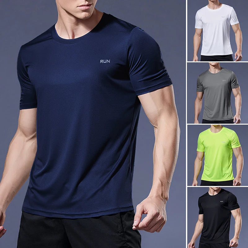 Soccer Shirts Men's T-Shirts Quick Dry Compression Fitness Gym