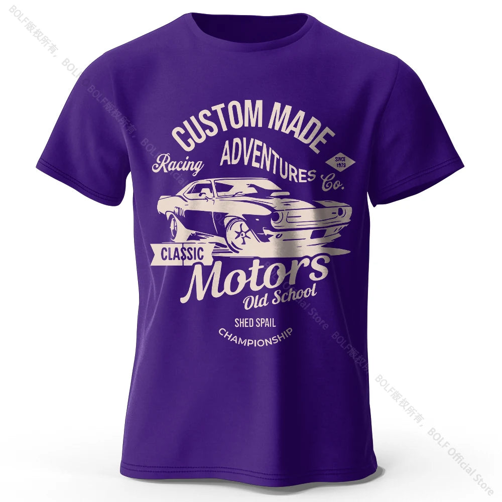 Men's Motors Printed T-Shirt 100% Cotton  Vintage