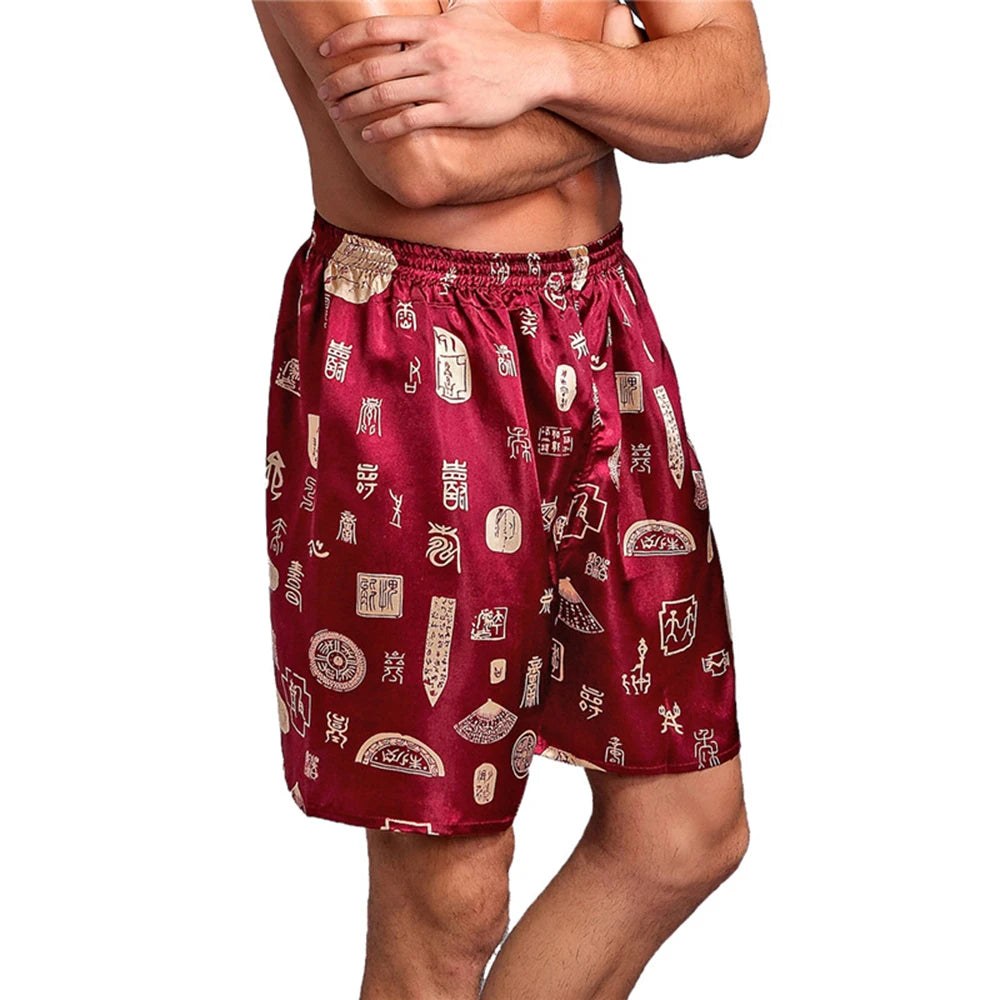 Mens Silky Pajamas Pants Sleep Bottoms Nightwear /Sleepwear/ Homewear 1pc Random Color