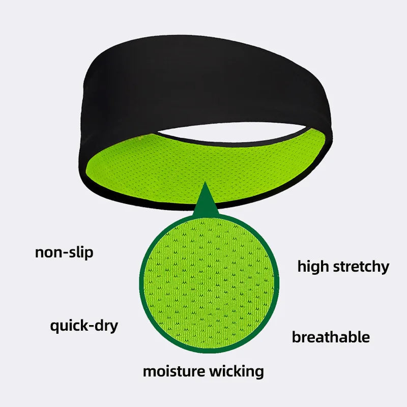 Sports Sweatband for Men Breathable Mesh Design Elastic Hairbands Yoga Headbands  or Running Workout