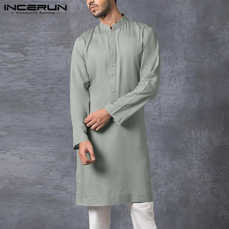INCERUN Men  Shalwar Kameez 2 Piece Clothing
