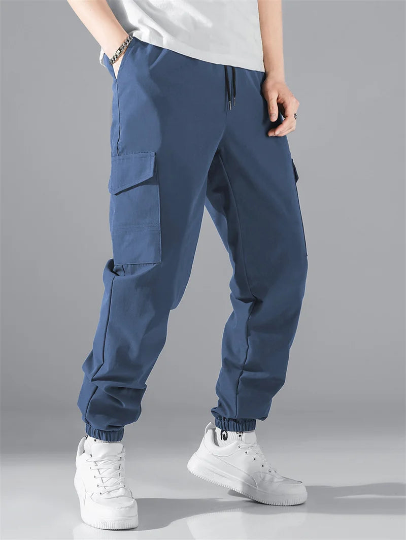 2025 spring autumn Multiple Pockets cargo pants Men's Outdoor training Pants Quick drying sweatpants men Woven running Trousers