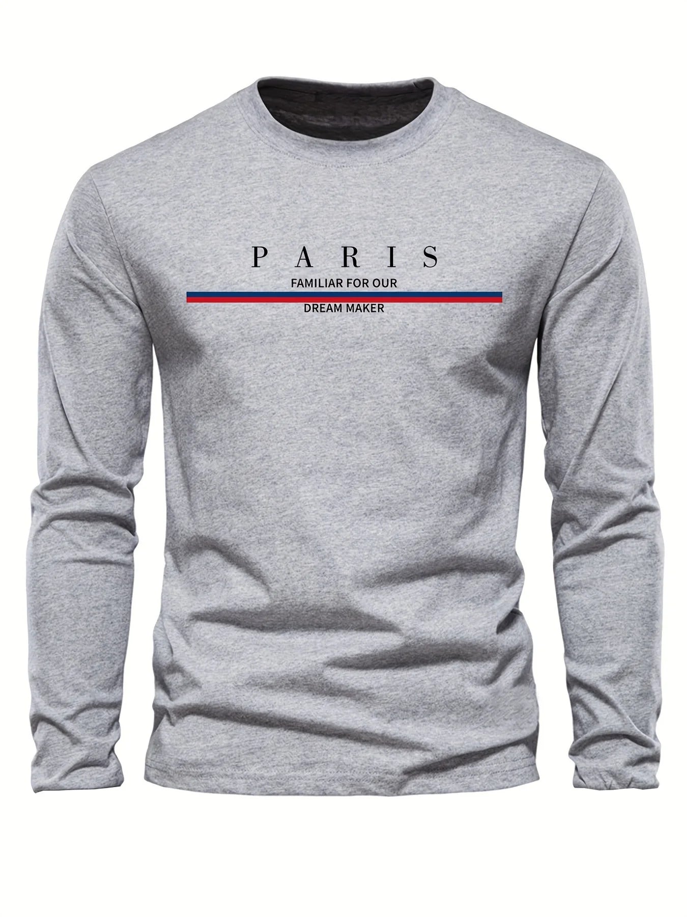 Men's Paris print SWEATS Hoodies  Loose Fit Print Casual Round Neck Top Men's autumn and winter warm round neck hoodie