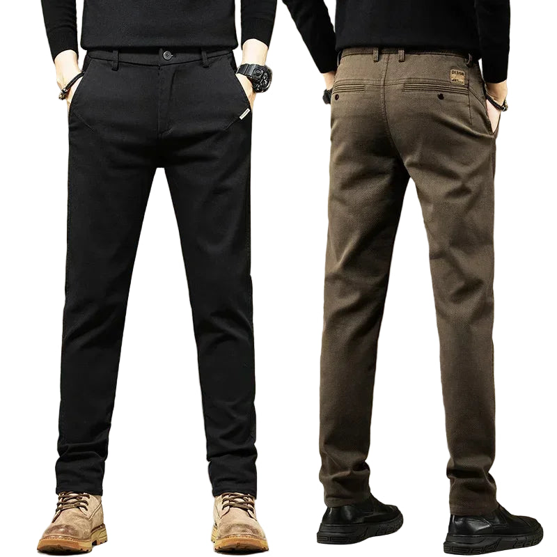 Men's Pants Casual Cotton Straight Business Work Pants High Quality