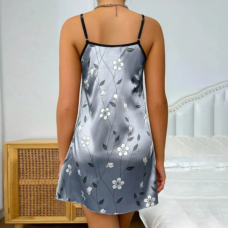 Women's  Floral Print Nightdress  Spaghetti Strap Sleepwear