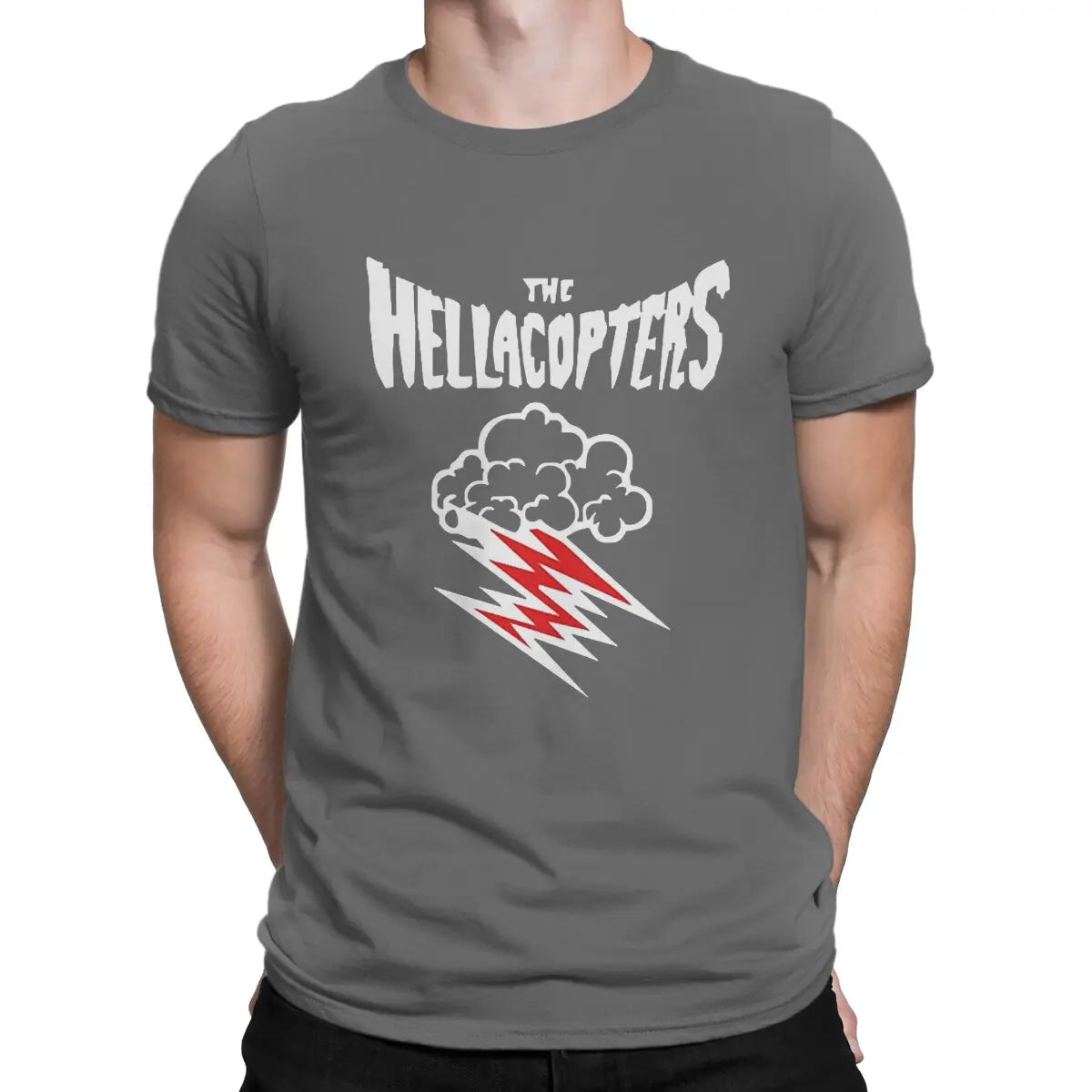 Rock Band T Shirts for Men Casual  Hella copters
