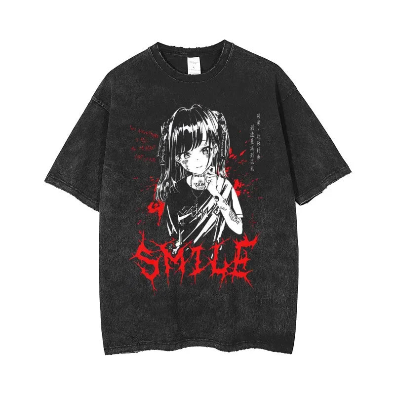 Anime Men's T Shirts Gothic Printed