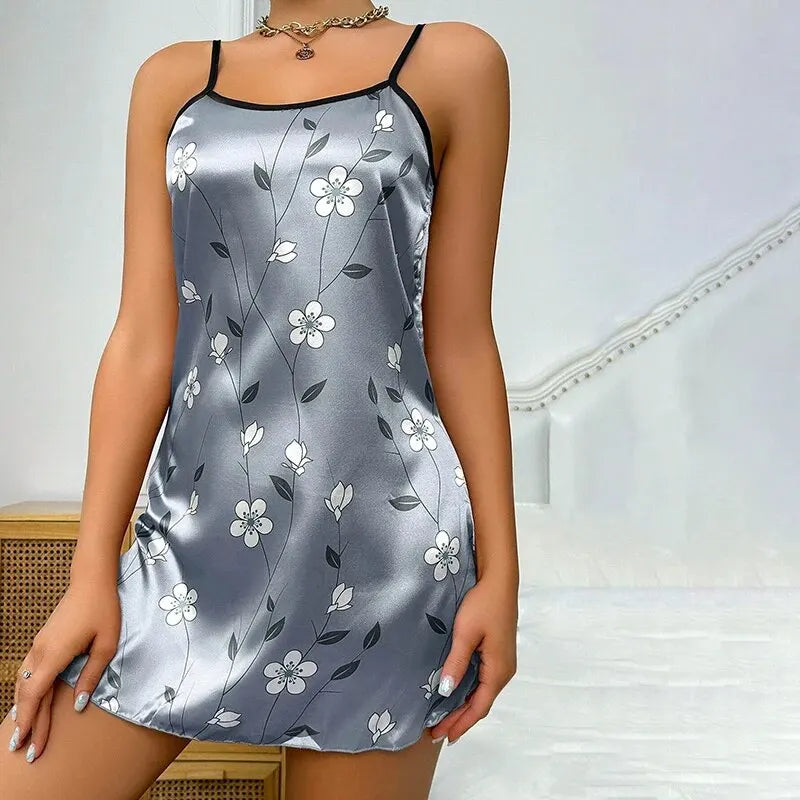 Women's  Floral Print Nightdress  Spaghetti Strap Sleepwear