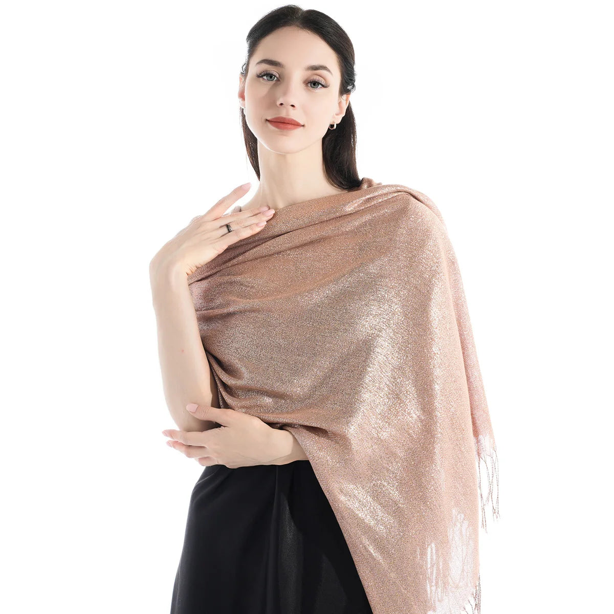 Women's shawl Winter /summer female flow Sue silver silk dance dinner party scarf