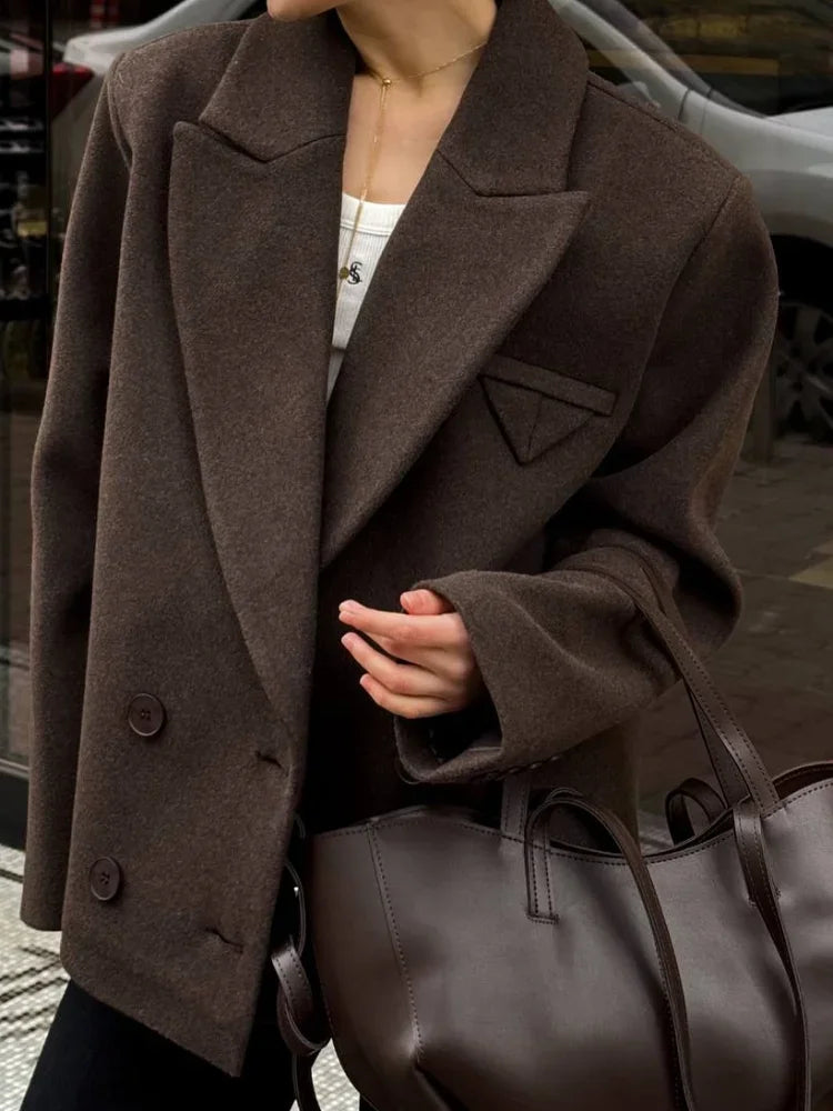 2025 Winter Premium Silk Wool Jacket Fashion Coat Women's
