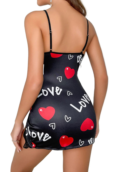 Shop Sleek Women's Love Printed Backless Mini Dress