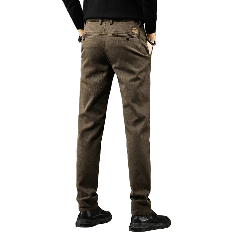 Men's Pants Casual Cotton Straight Business Work Pants High Quality