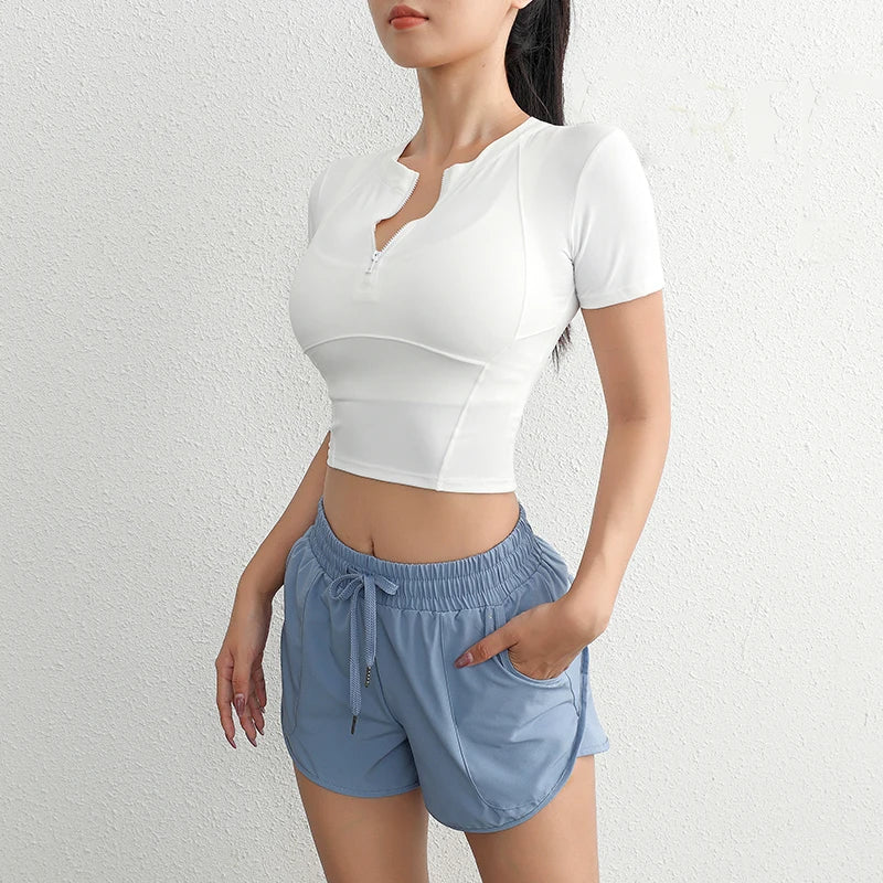 Women Breathable Stretchy Workout T-shirts
