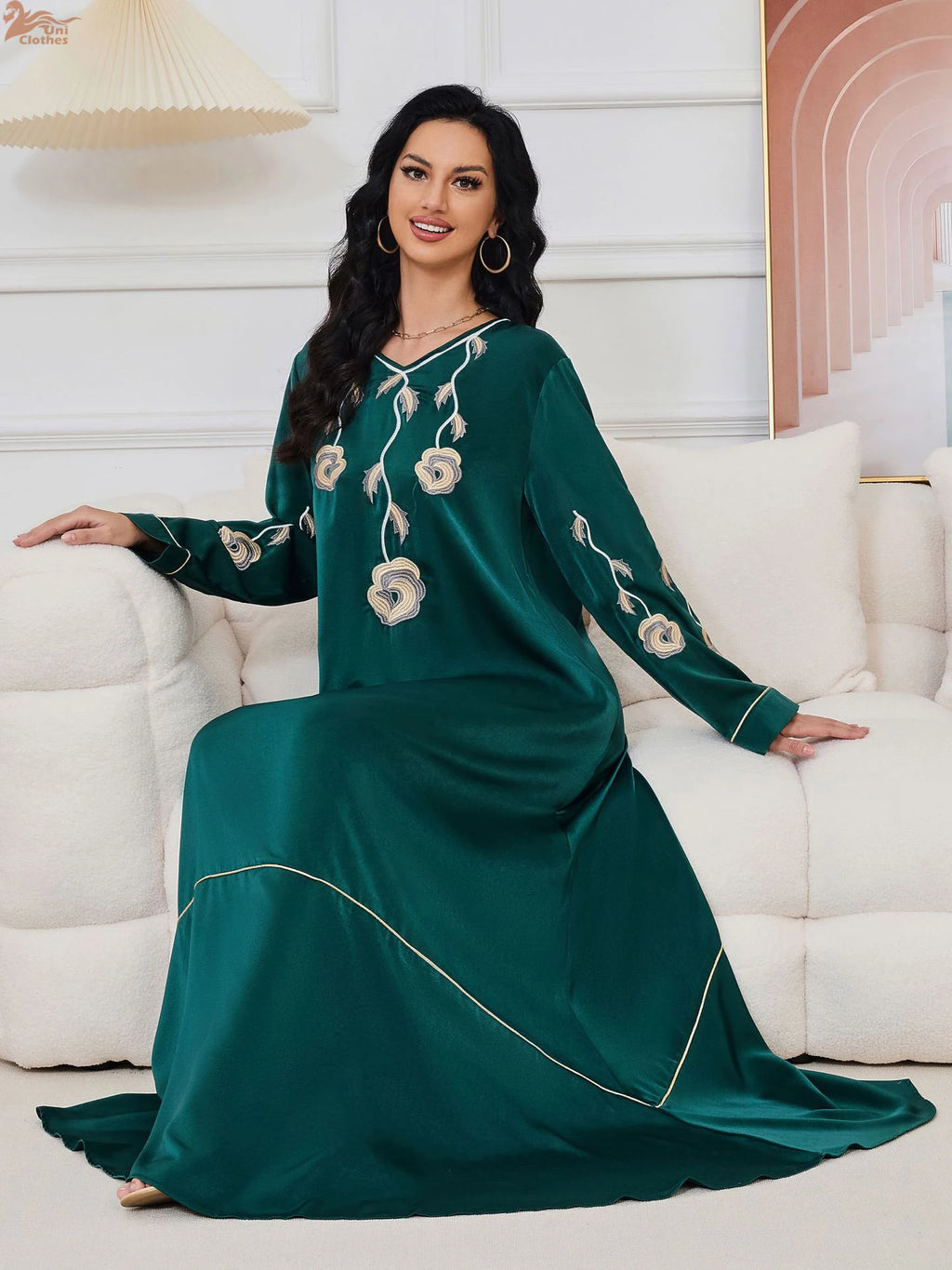 Women Abaya 2025 Eid Ramadan Fashion Hijab Robe  Embroidery Evening Party Dress