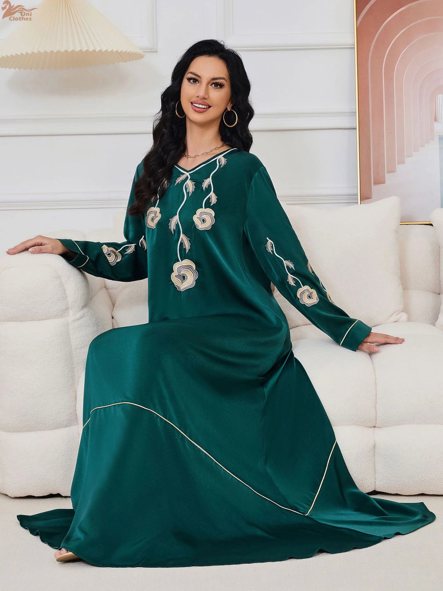 Women Abaya 2025 Eid Ramadan Fashion Hijab Robe  Embroidery Evening Party Dress