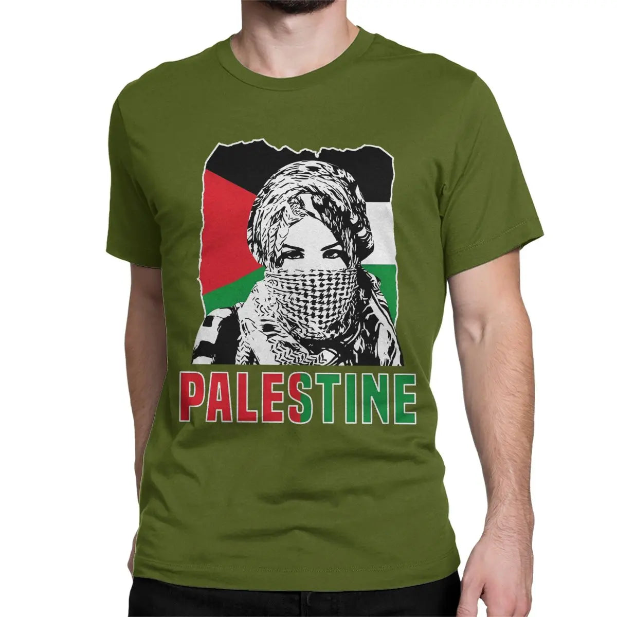 Men Women Shemagh Palestine T Shirts Arabic Hatta Kufiya Keffiyeh Cotton Tops  Short Sleeve O Neck Tees Party T-Shirts