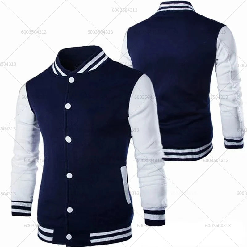Fleece Baseball Jacket Women's Men Autumn Winter Coats O-Neck Streetwear Hoodies Pullover Sweatshirt Tracksuit Clothing Unisex