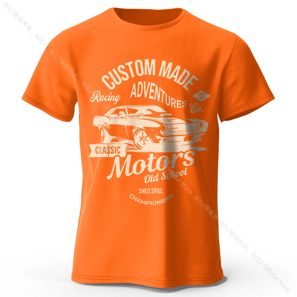 Men's Motors Printed T-Shirt 100% Cotton  Vintage
