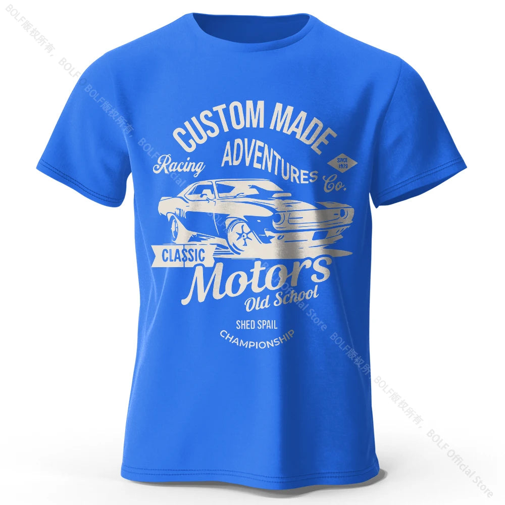 Men's Motors Printed T-Shirt 100% Cotton  Vintage