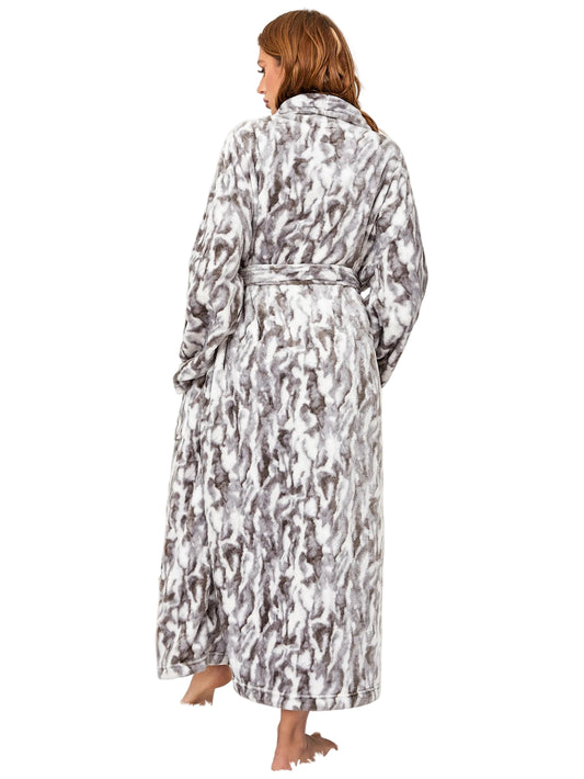 Women rabbit fur Bathrobe and Nightgown