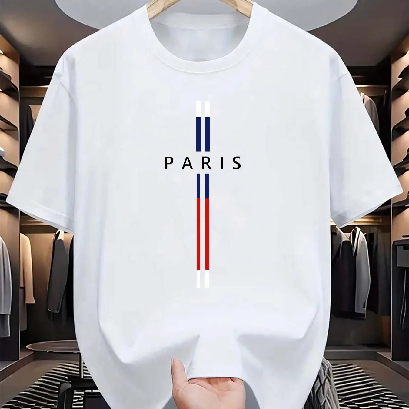 Men's summer 100 cotton fashionable casual loose solid color multi-color optional sports round neck short sleeved T-shirt top