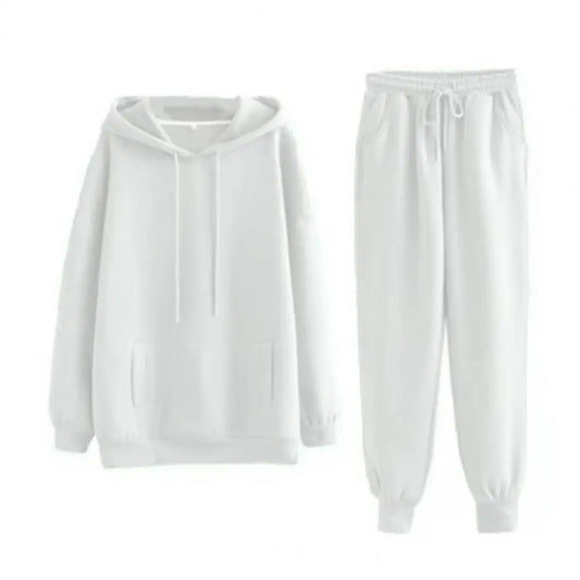 Women Regular Fit Suit 2 pc  Hoodie Pants Set Warm Soft Sporty Waist Pocket